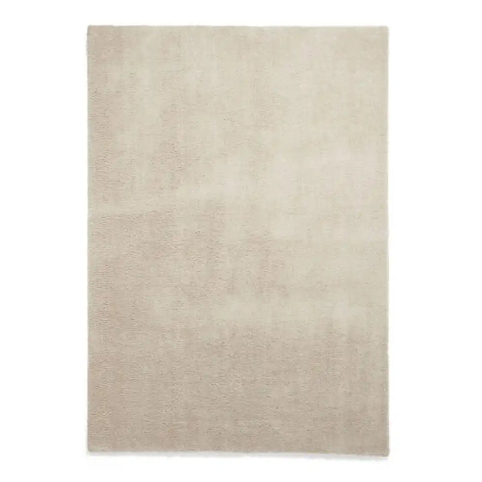 Think Rugs kara washable linen Beige Living Room Shaggy Rug.
