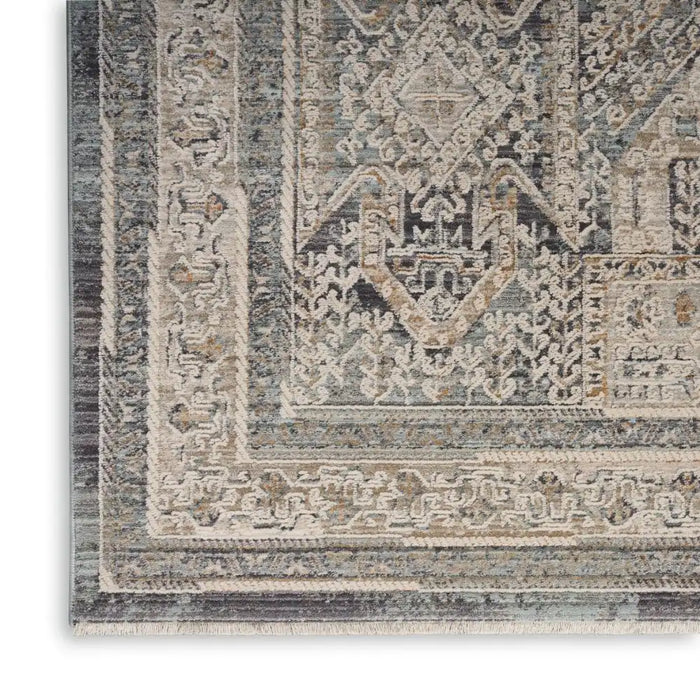 Nourison lynx lnx01 ivory charcoal Grey, Ivory Living Room  Rug.