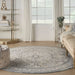 Nourison lynx lnx01 ivory charcoal Grey, Ivory Living Room  Rug.