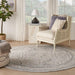 Nourison lynx lnx01 ivory grey blue Blue, Grey, Ivory Living Room  Rug.
