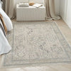 Nourison lynx lnx01 ivory grey blue Blue, Grey, Ivory Living Room  Rug.