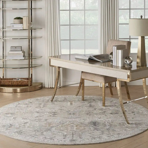 Nourison lynx lnx02 ivory taupe Brown, Ivory Living Room  Rug.