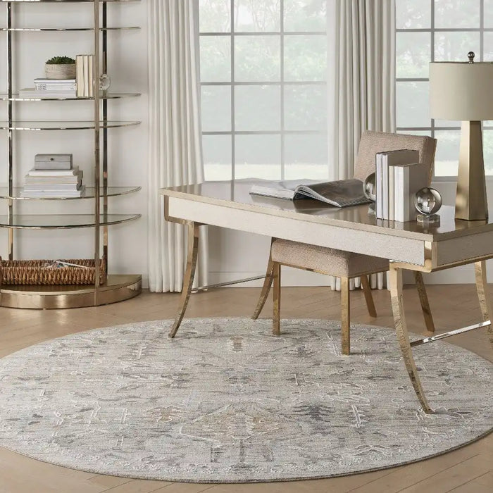Nourison lynx lnx02 ivory taupe Brown, Ivory Living Room  Rug.