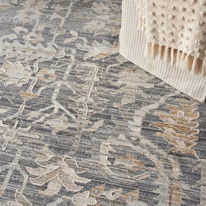 Nourison lynx lnx02 navy multicolour Blue, Multicoloured, Navy Living Room  Rug.