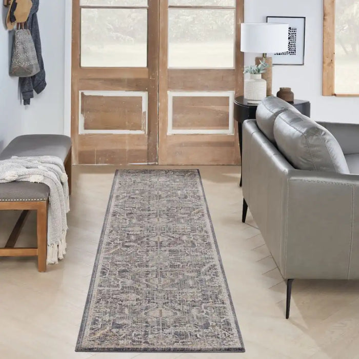 Nourison lynx lnx02 navy multicolour Blue, Multicoloured, Navy Living Room  Rug.