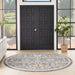 Nourison lynx lnx02 navy multicolour Blue, Multicoloured, Navy Living Room  Rug.