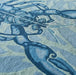 Woven Edge natural world lobster Blue, Grey Living Room Wool Rug.