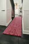 Woven Edge woven edge runners lucia c4 pink Pink Living Room Wool Rug.