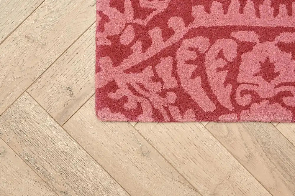 Woven Edge woven edge runners lucia c4 pink Pink Living Room Wool Rug.