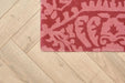 Woven Edge woven edge runners lucia c4 pink Pink Living Room Wool Rug.