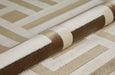 Concept Looms lugano lug01 ivory gold Yellow, Ivory Living Room Geometric Rug.