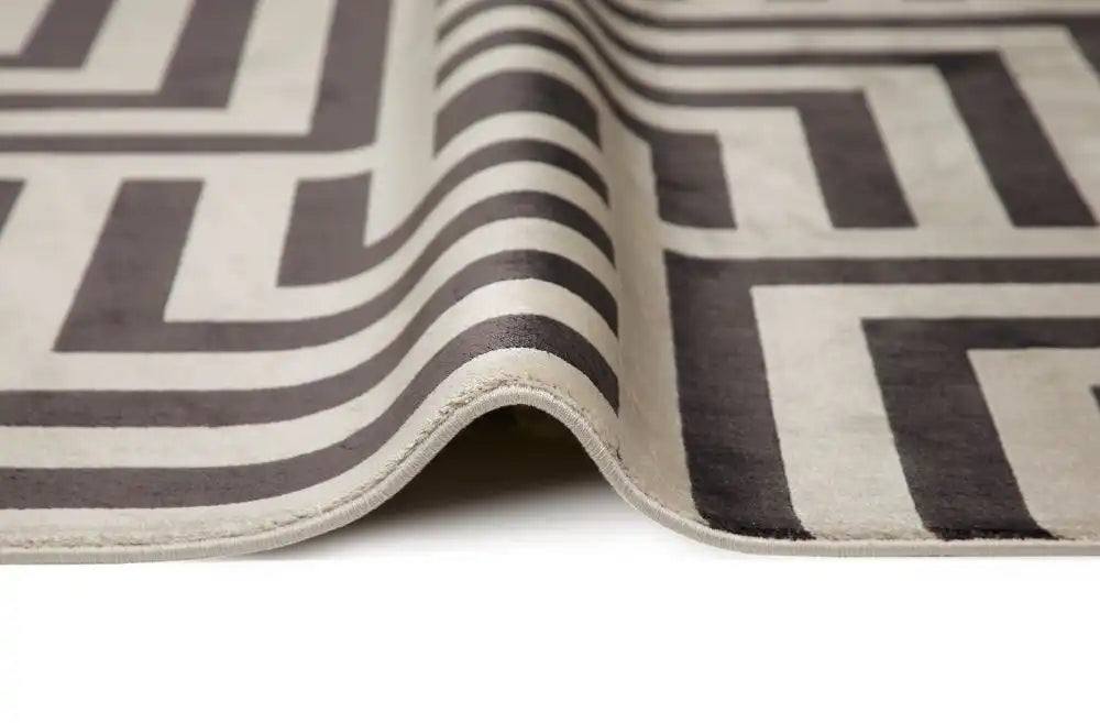 Concept Looms lugano lug01 light grey anthracite Grey Living Room Geometric Rug.