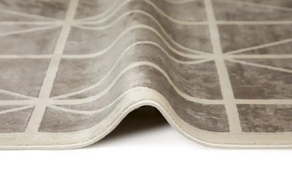 Concept Looms lugano lug02 light grey ivory Grey, Ivory Living Room Geometric Rug.