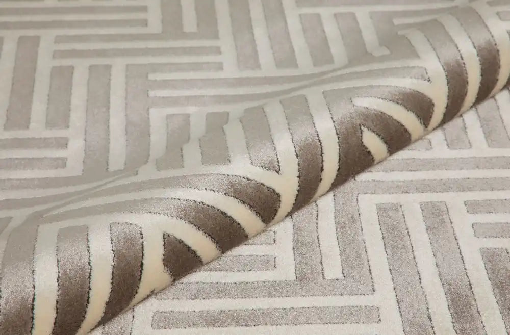 Concept Looms lugano lug03 light grey ivory Grey, Ivory Living Room Geometric Rug.