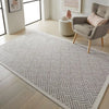 Concept Looms lugano lug03 light grey ivory Grey, Ivory Living Room Geometric Rug.