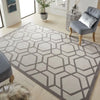 Concept Looms lugano lug04 ivory light grey Grey, Ivory Living Room Geometric Rug.