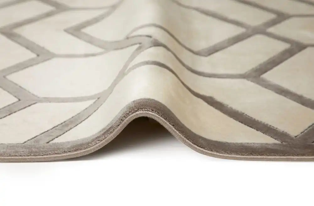 Concept Looms lugano lug04 ivory light grey Grey, Ivory Living Room Geometric Rug.