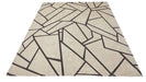 Concept Looms lugano lug06 light grey anthracite Grey Living Room Geometric Rug.