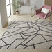 Concept Looms lugano lug06 light grey anthracite Grey Living Room Geometric Rug.