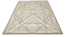 Concept Looms lugano lug07 ivory grey Grey, Ivory Living Room Geometric Rug.