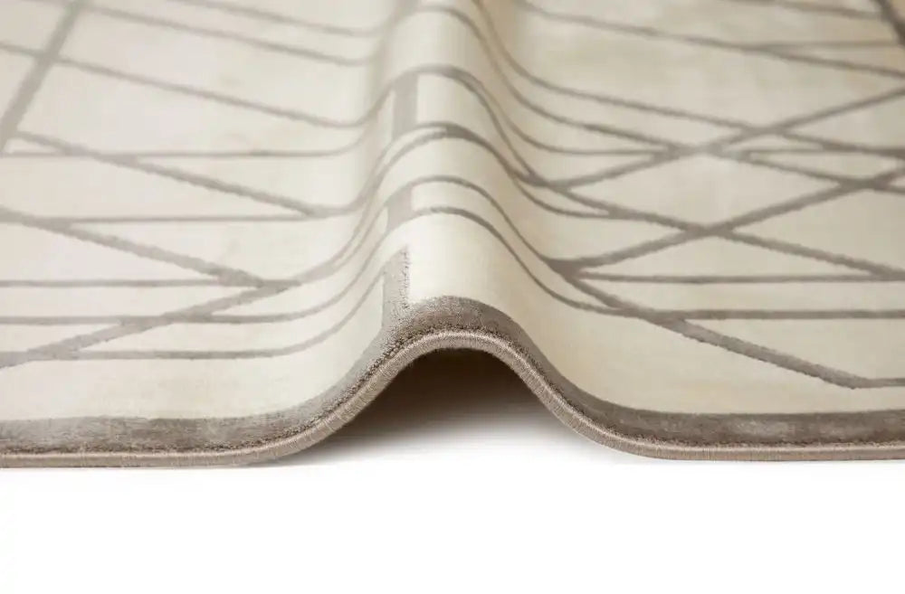 Concept Looms lugano lug07 ivory grey Grey, Ivory Living Room Geometric Rug.