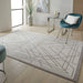 Concept Looms lugano lug07 ivory grey Grey, Ivory Living Room Geometric Rug.