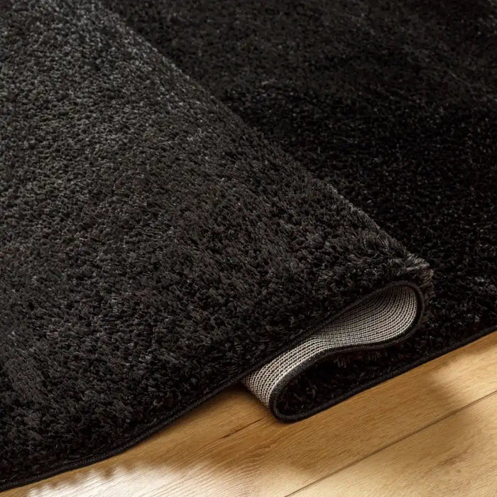 Surya marina luna 2324 black Black Living Room Shaggy Rug.