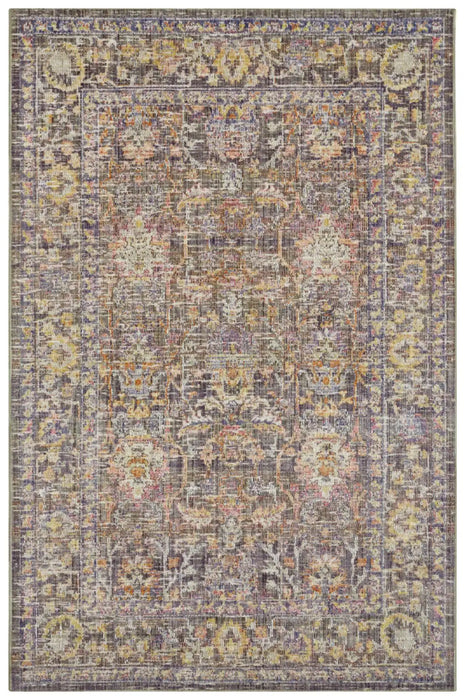 Nouristan cairo luxor grey multi Grey, Multicoloured Living Room Moroccan Rug.