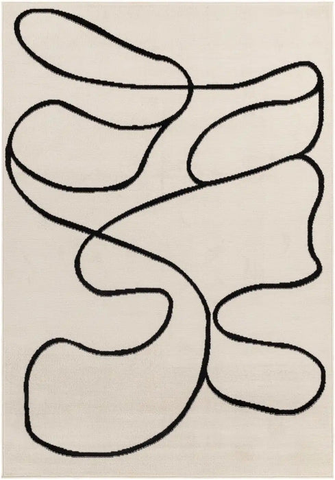Surya pss lylou 2354 white Cream Living Room  Rug.