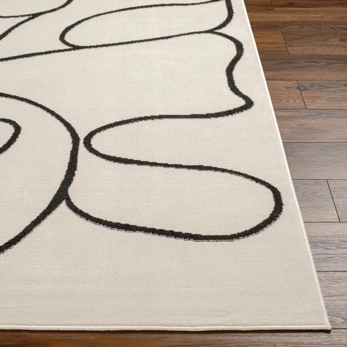 Surya pss lylou 2354 white Cream Living Room  Rug.