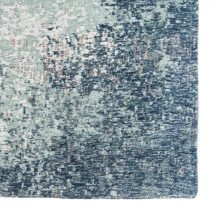Louis de Poortere villa nova marka teal Blue Living Room Flat Weave Rug.