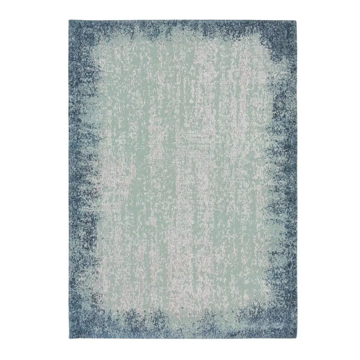Louis de Poortere villa nova marka teal Blue Living Room Flat Weave Rug.