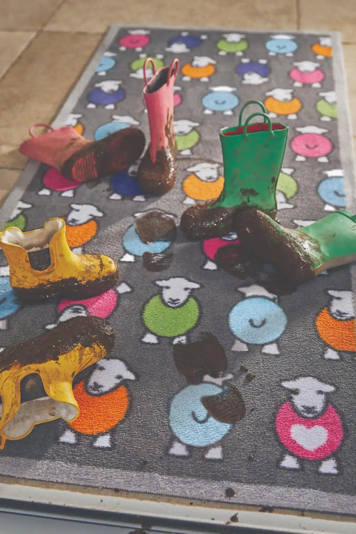 Hug Rug herdy marra grey Grey Outdoor  Washable Rug.