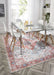 Origins washable soho marrakesh multi Multicoloured, Red Living Room Geometric Rug.
