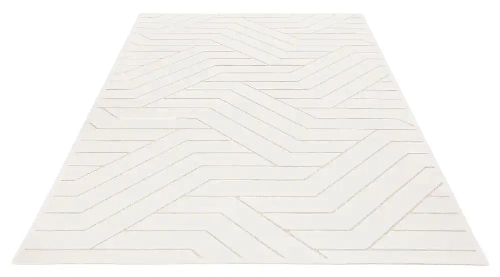 Concept Looms maze maz101 ivory Ivory Living Room Geometric Rug.