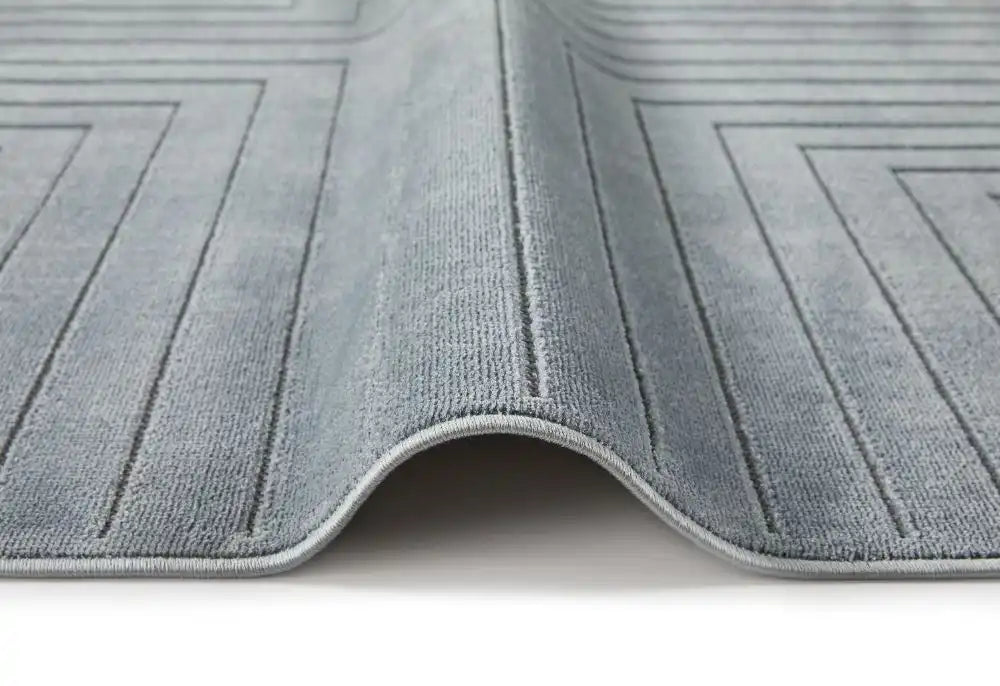 Concept Looms maze maz104 blue Blue Living Room Geometric Rug.