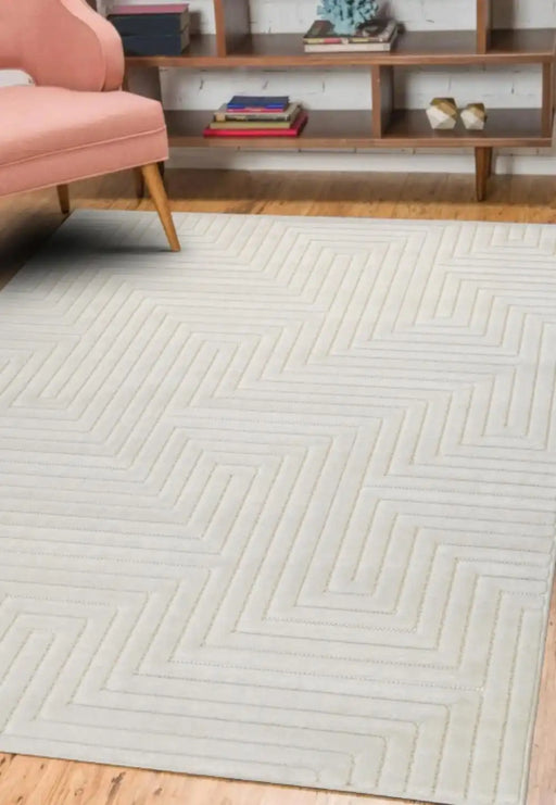 Homemaker malmo indoor outdoor maze white Ivory Living Room Geometric Rug.