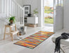 Wash + Dry design mikado stripes Multicoloured Living Room Washable Rug.