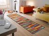 Wash + Dry design mikado stripes Multicoloured Living Room Washable Rug.