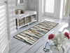 Wash + Dry design mikado stripes nature Multicoloured Living Room Washable Rug.