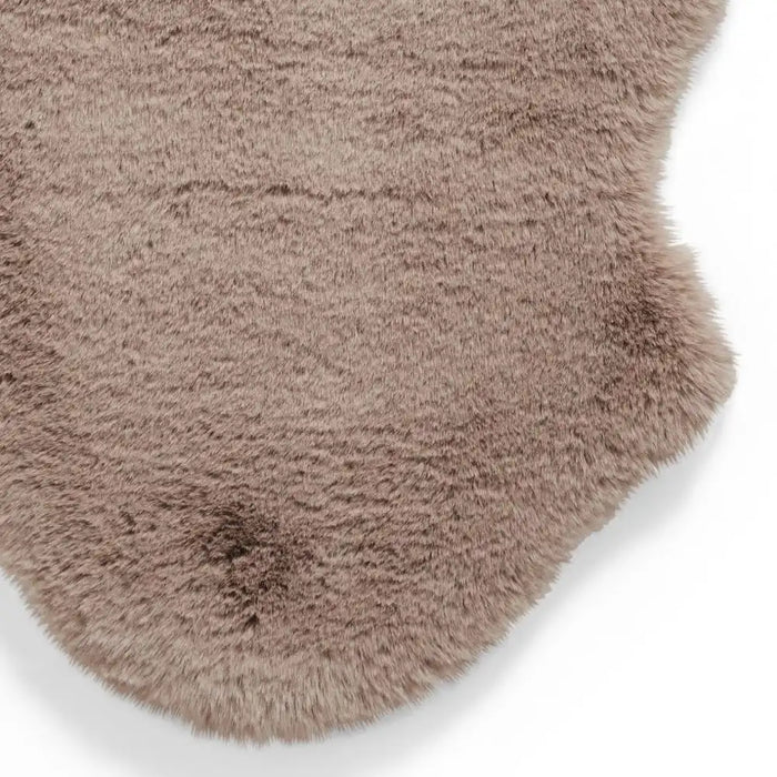 Think Rugs super teddy sheepskin mink Brown, Beige Living Room Shaggy Rug.