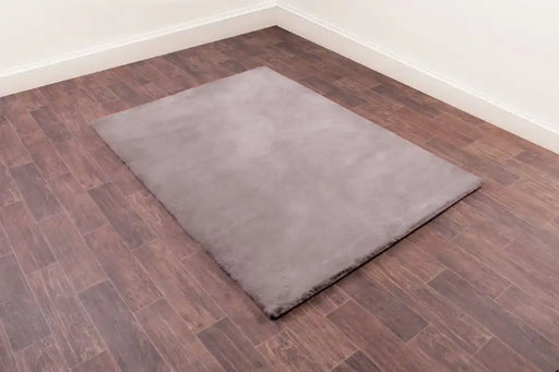 HMC tipped luxe fur mink Brown Living Room Shaggy Rug.