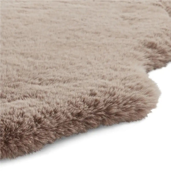 Think Rugs super teddy sheepskin mink Brown, Beige Living Room Shaggy Rug.