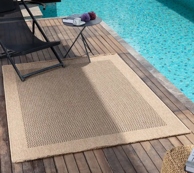 Surya mge missy 2302 camel Beige Outdoor  Flat Weave Rug.