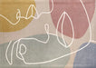 Wash + Dry decor modern faces Multicoloured Living Room Washable Rug.