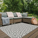 Likewise Matting duo weave indoor outdoor modern geo grey Grey Outdoor  Flat Weave Rug.