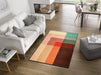 Wash + Dry design modulox Multicoloured Living Room Washable Rug.