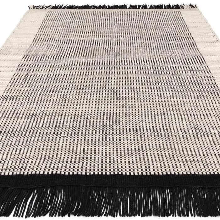Asiatic avalon monochrome Grey, Black, Ivory Living Room Wool Rug.
