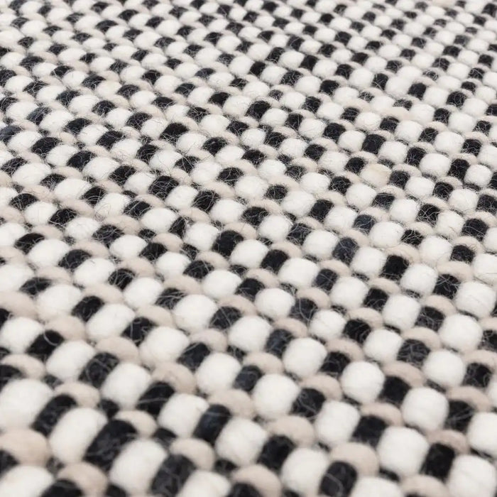 Asiatic avalon monochrome Grey, Black, Ivory Living Room Wool Rug.