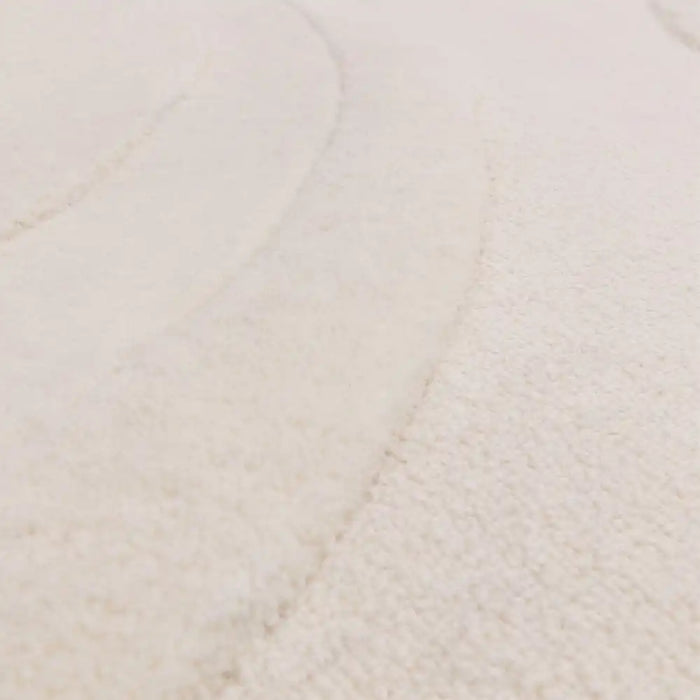 Asiatic olsen movement Ivory Living Room Wool Rug.